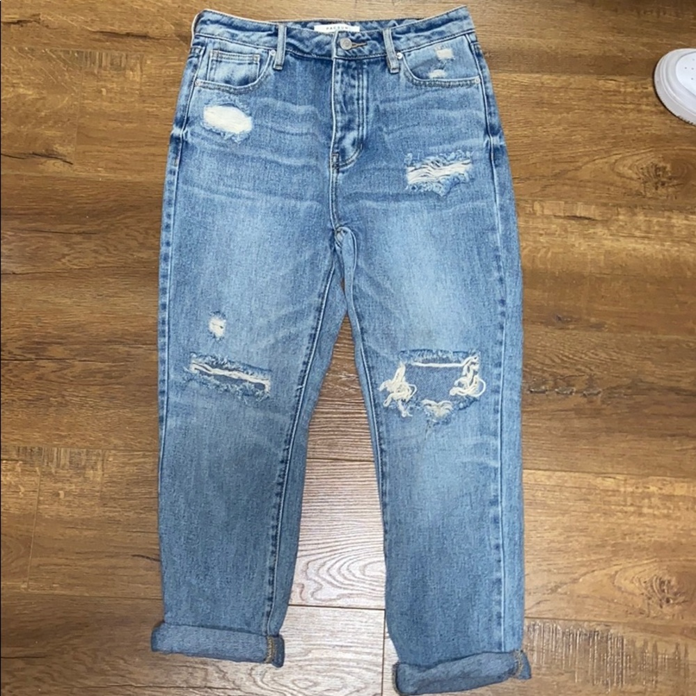 pacsun distressed mom jeans